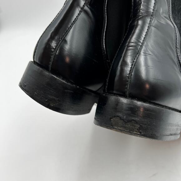 Clarks x Orla Kiely Ponyhair Chelsea Boots Black Leather Booties - Picture 9 of 12